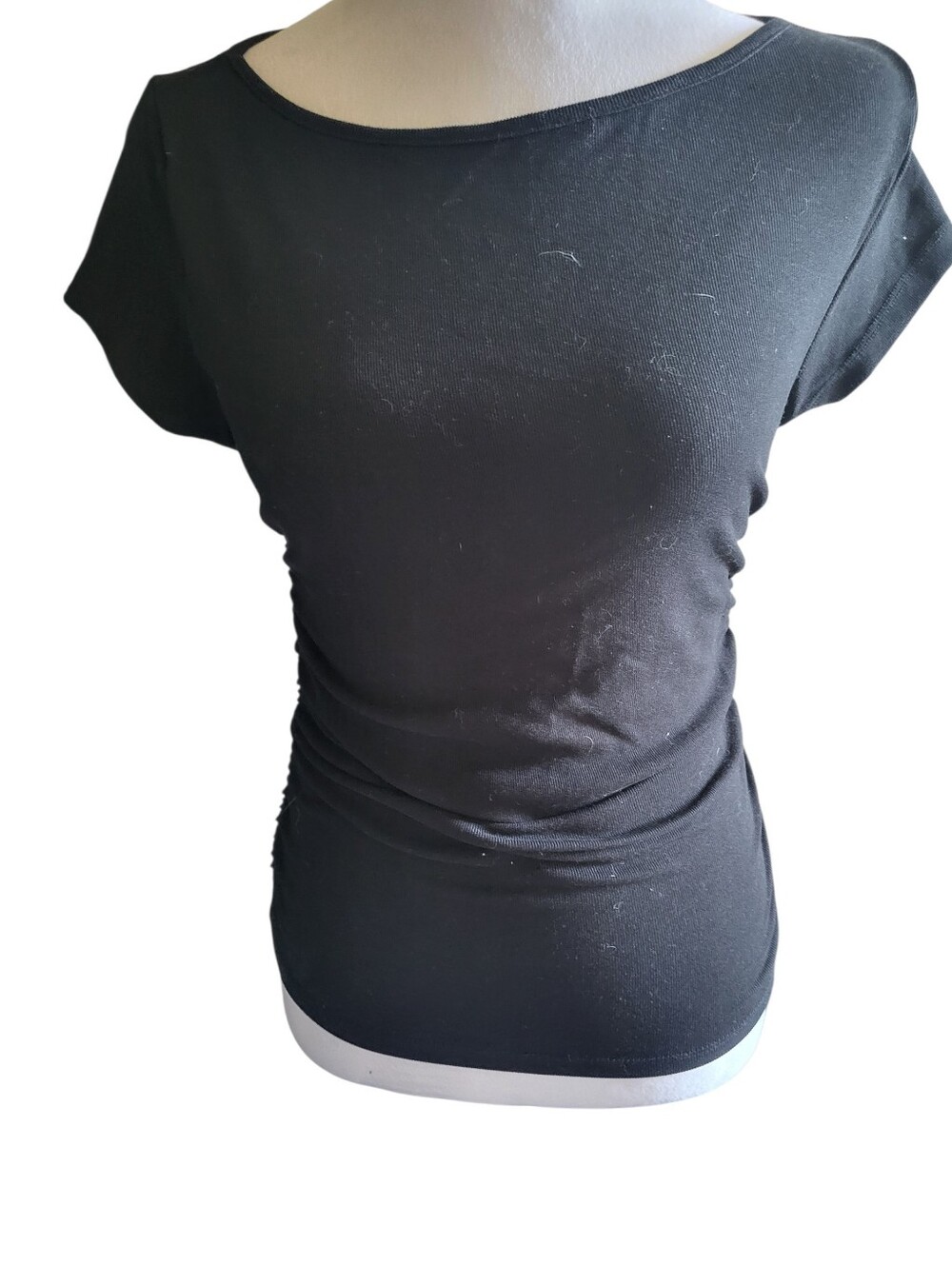 Suzette Collections Rouched Tee Black sz S/M